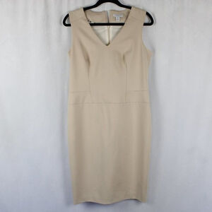 Katherine Barclay Beige Midi Dress. Sz 8